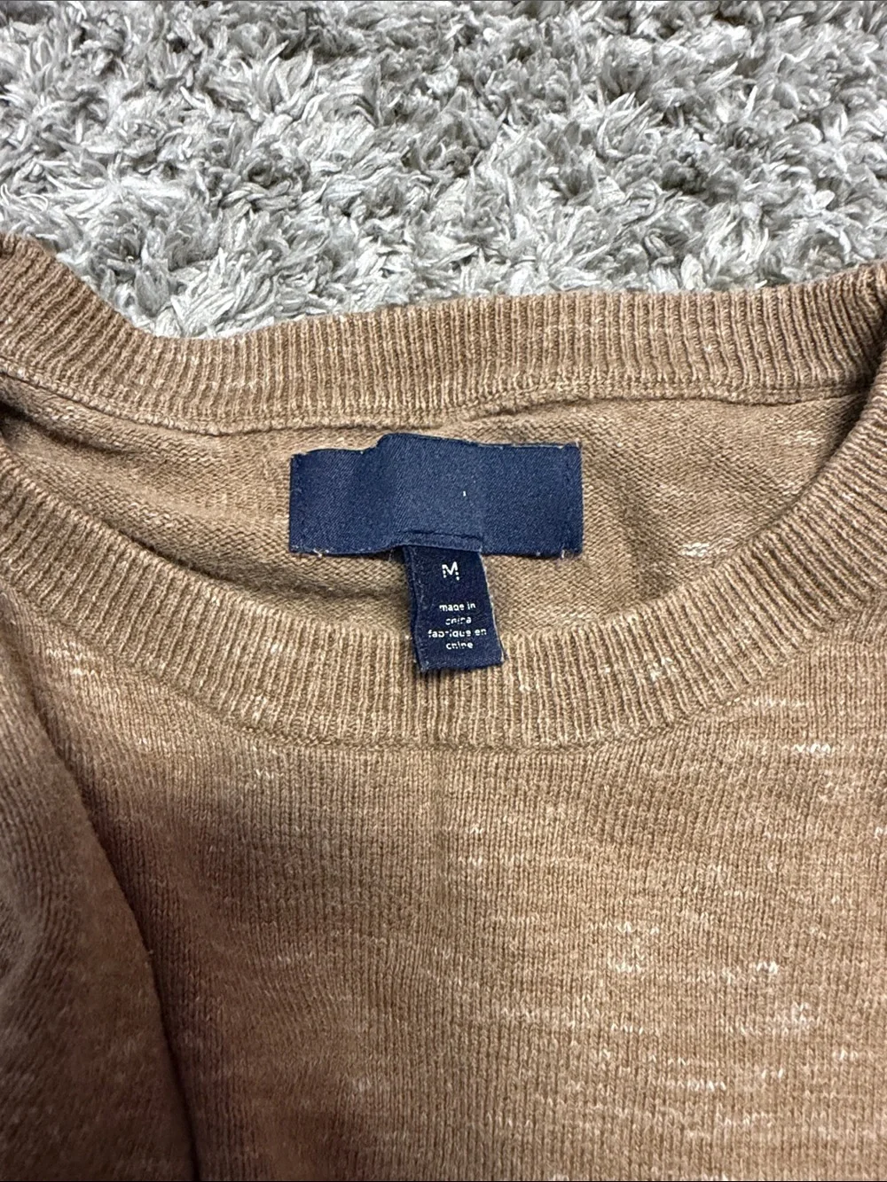 90 Degree By Reflex Men's Crewneck Sweater - Light Brown Heather